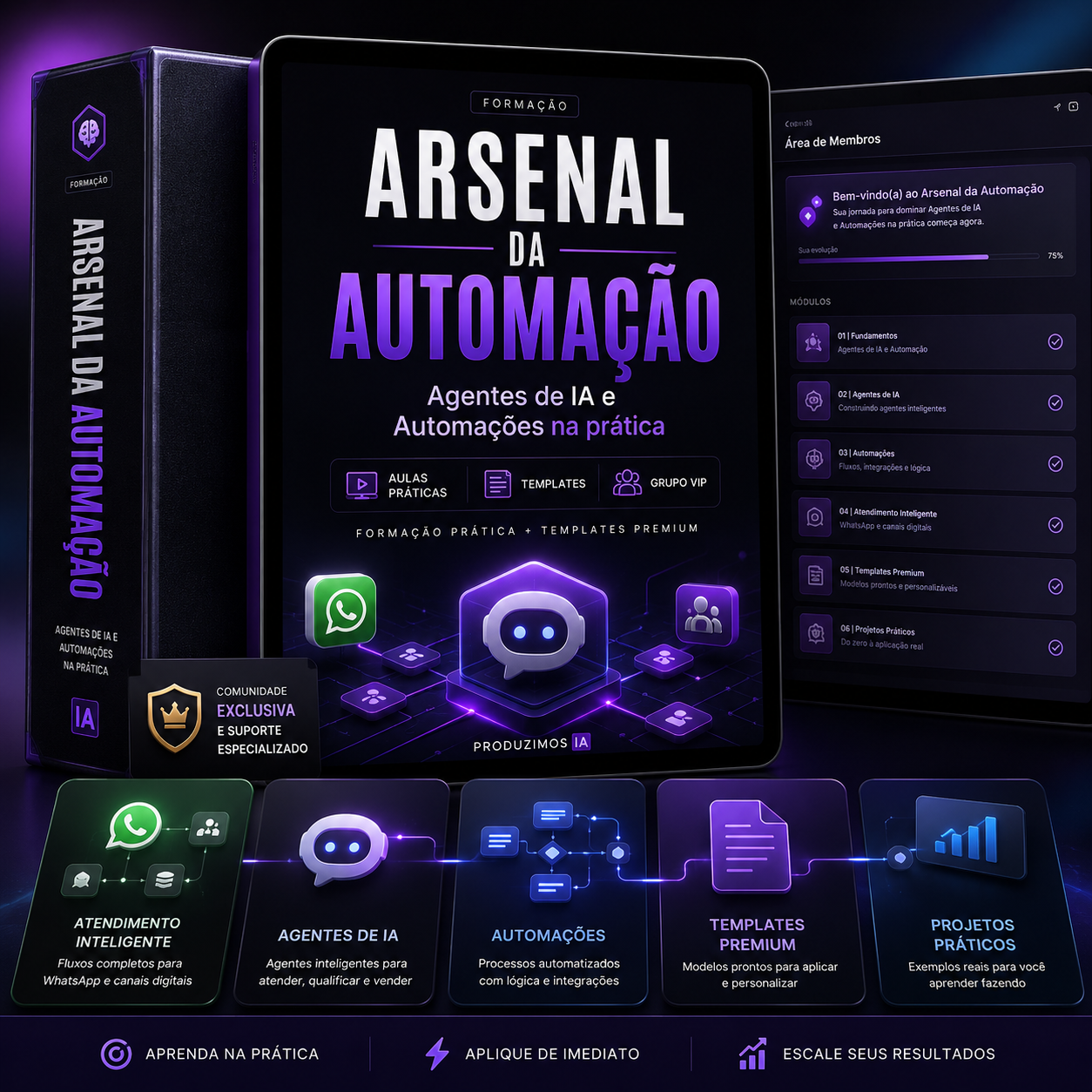 Arsenal da Automação, formação prática em agentes de IA e automações.